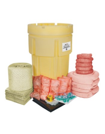 Spill Kit, Hazmat, Salvage Drum/Overpack, 95 US gal. Absorbancy - [Cleaning Supplies Canada Discounts] - J265 - [DefendUse.com]