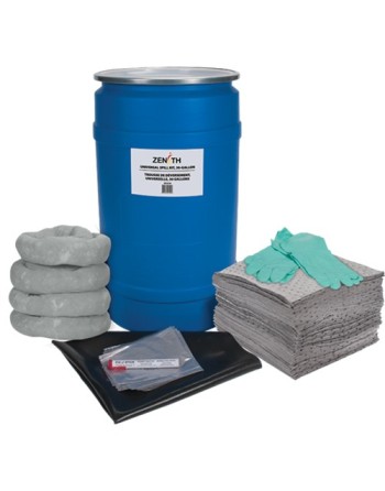 Shop Spill Kit, Universal, Drum, 30 US gal. Absorbancy - [Cleaning Supplies Canada Discounts] - J274 - [DefendUse.com]