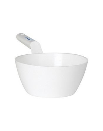 Small Bowl Scoop, 32 Oz., Polypropylene, Blue/White - 1