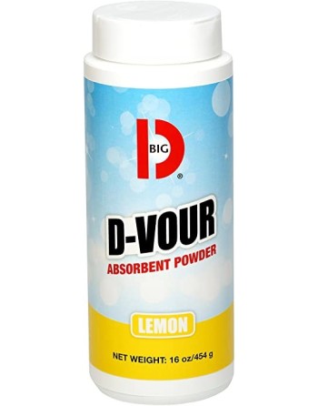 BIGD 166 D'Vour Absorbent Powder 1 lb. Can 6/pk - Lemon - [DefendUse.com] - 166 - Big D®