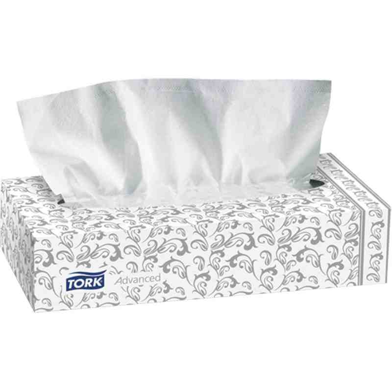 TORK  Facial Tissues, 2 Ply, 7.9" L x 8.2" W, 100 Sheets/Box Boxes/Case: 30 - 1