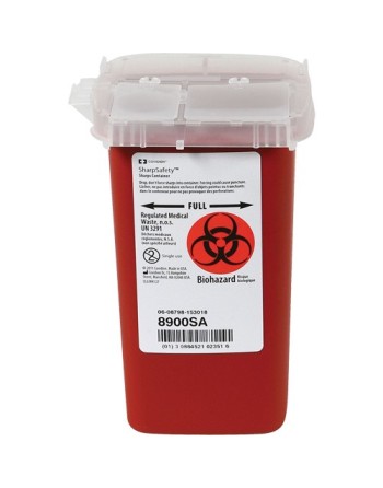 Phlebotomy Sharps Container,Capacity: 1 L - [Cleaning Supplies Canada Discounts] - FA8900SA - [DefendUse.com]