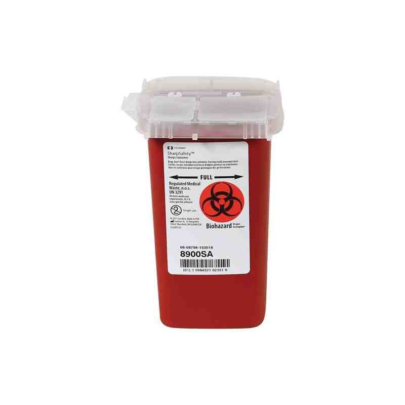 Phlebotomy Sharps Container,Capacity: 1 L - [Cleaning Supplies Canada Discounts] - FA8900SA - [DefendUse.com]