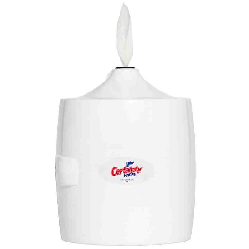 CERTAINTY  Wall-Mounted Wipe Dispenser Colour: White Weight: 7 lbs. - [DefendUse.com] -  - Certainty Plus