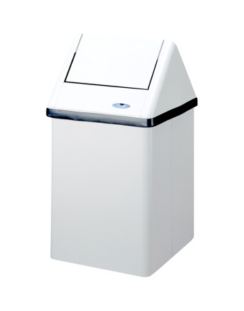 FROST  Waste Containers, Metal, 11 US gal. Height: 26.75" Length: 14.75" Width: 13.5" Colour: White - 1