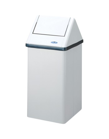 FROST 302-NL Waste Containers, Metal, 16 US gal. Height: 34.75" Length: 14.75" Width: 13.5" Colour: White - [DefendUse.com] - 30