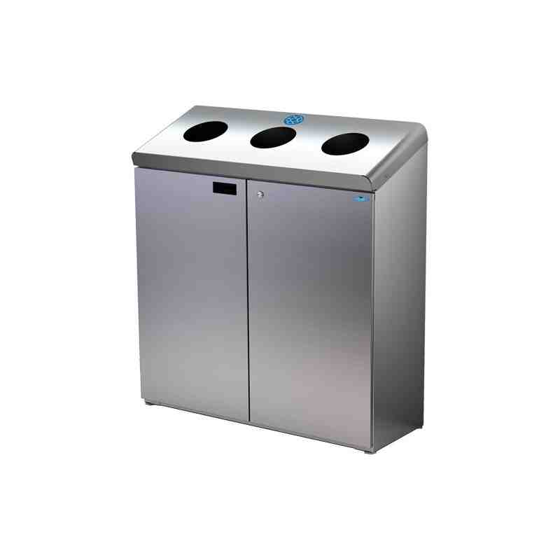 FROST  Floor Standing Recycling Station, Bulk, Stainless Steel, 42 gal. - [Cleaning Supplies Canada Discounts] - 316-S - [Defend