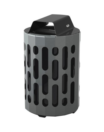 FROST 2020 Stingray Waste Receptacles, Metal, 42 US gal., Height: 39 - [DefendUse.com] - 2020-BLACK - Frost Commercial Cleaning