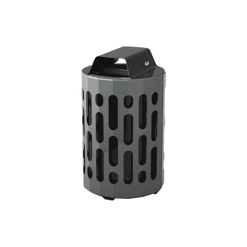 FROST 2020 Stingray Waste Receptacles, Metal, 42 US gal., Height: 39 - [DefendUse.com] - 2020-BLACK - Frost Commercial Cleaning