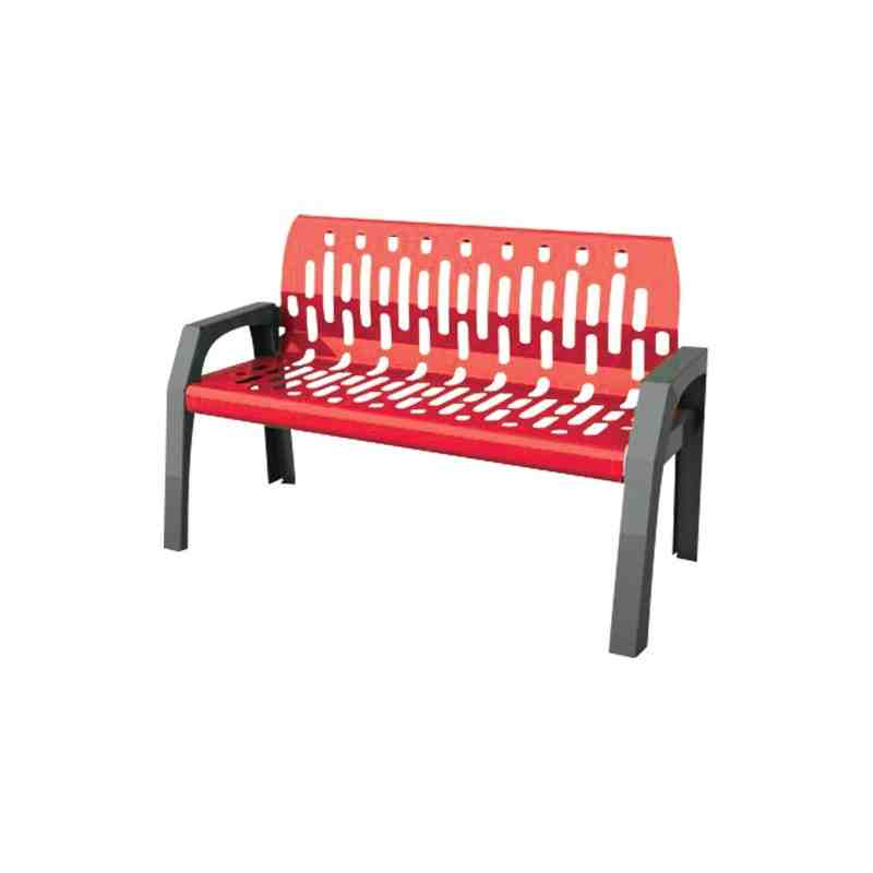 FROST Stream Benches, Steel, 48  L x 25  W x 34  H, Red,Depth: 25 - [DefendUse.com] - 2040-RED - Frost Commercial Cleaning