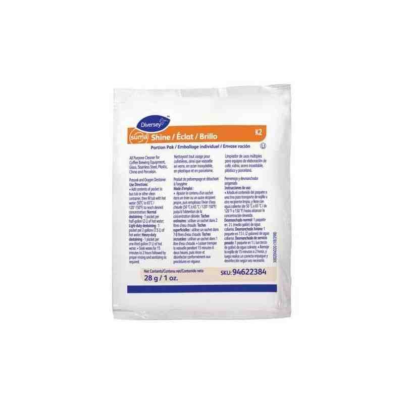 Diversey 94622384 Suma Shine Portion Pak, Case of 100x29g - [DefendUse.com] - 94622384 - Diversey Holdings Cleaners