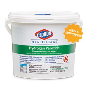 CLOROX, Wipes, Clorox Hydrogen Peroxide Cleaner Disinfectant Tub, 2/185ct, Price Per Case - [DefendUse.com] - 01458 - Clorox® Cl