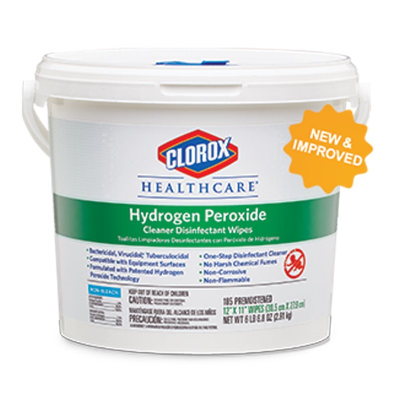 CLOROX, Wipes, Clorox Hydrogen Peroxide Cleaner Disinfectant Tub, 2/185ct, Price Per Case - [DefendUse.com] - 01458 - Clorox® Cl