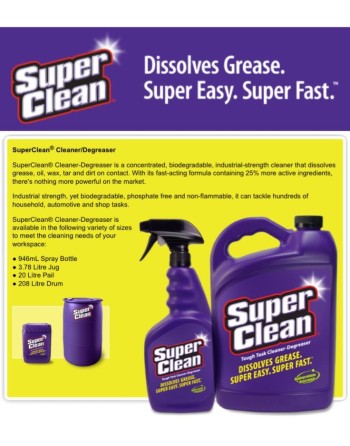 SUPERCLEAN  Cleaner & Degreaser, Bottle Format: 208Kg - [DefendUse.com] - 0801006 - SuperClean