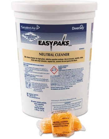 Diversey 990653 Easy Paks Neutral Cleaner, 0.5 oz Packet (Tin of 90 Packets) 14.2g, Case of 2/90ct - [DefendUse.com] - 990653 - 