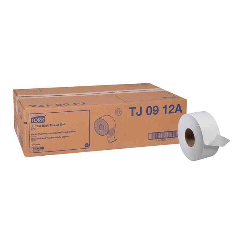 TORK  Universal Toilet Paper, Jumbo Roll, 1 Ply, 2000' Length, White, Case of 12 - 2