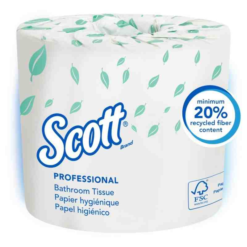 KIMBERLY-CLARK  Scott® Toilet Paper, 1 Ply, 550 Sheets/Roll, 403' Length, White, Case of 80 - [DefendUse.com] - 05102 - Scott®