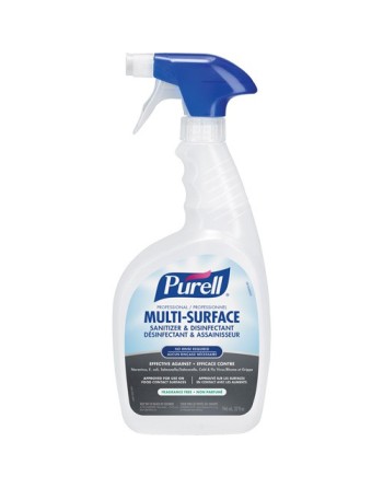 PURELL 3345-06-CAN00 Multi-Surface Sanitizer & Disinfectant, Trigger Bottle Container Size: 946 ml Sold/Priced per: Case of 6 - 