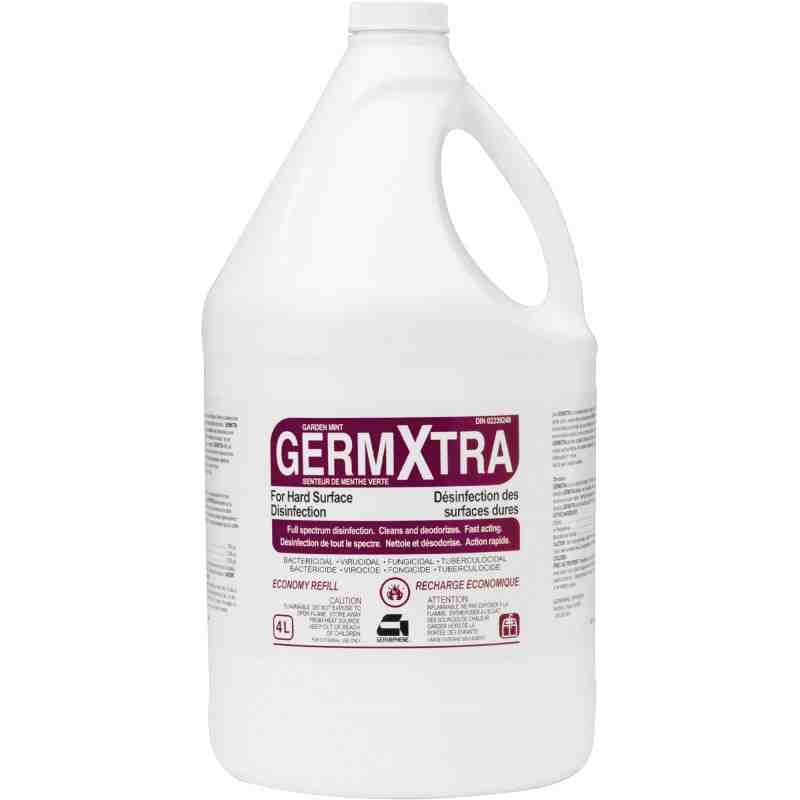 Germxtra Hard Surface Disinfectant, Garden Mint, 4L Jug, - [DefendUse.com] - GMXX-L - Germiphene