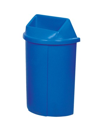 Recycling Containers Half Moon Bullseye™, Curbside, Plastic, 1 x 68L/18 US Gallon - [Cleaning Supplies Canada Discounts] - 519B 