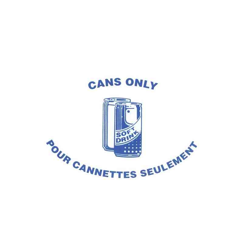 Decals for Half Moon Bullseye™ Recycling Containers - [Cleaning Supplies Canada Discounts] - CANS  BILINGUAL - [DefendUse.com]