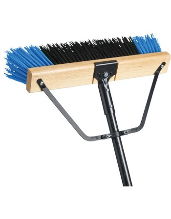 Ryno Push Broom with Braced Handle, 36", Coarse, PVC Bristles - [Cleaning Supplies Canada Discounts] - PB-700-BB36 - [DefendUse.