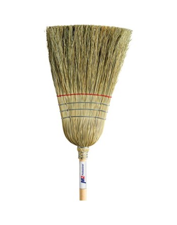 Heavy-Duty Corn Broom, 1-String, Wood Handle - [Cleaning Supplies Canada Discounts] - BC-110 - [DefendUse.com]