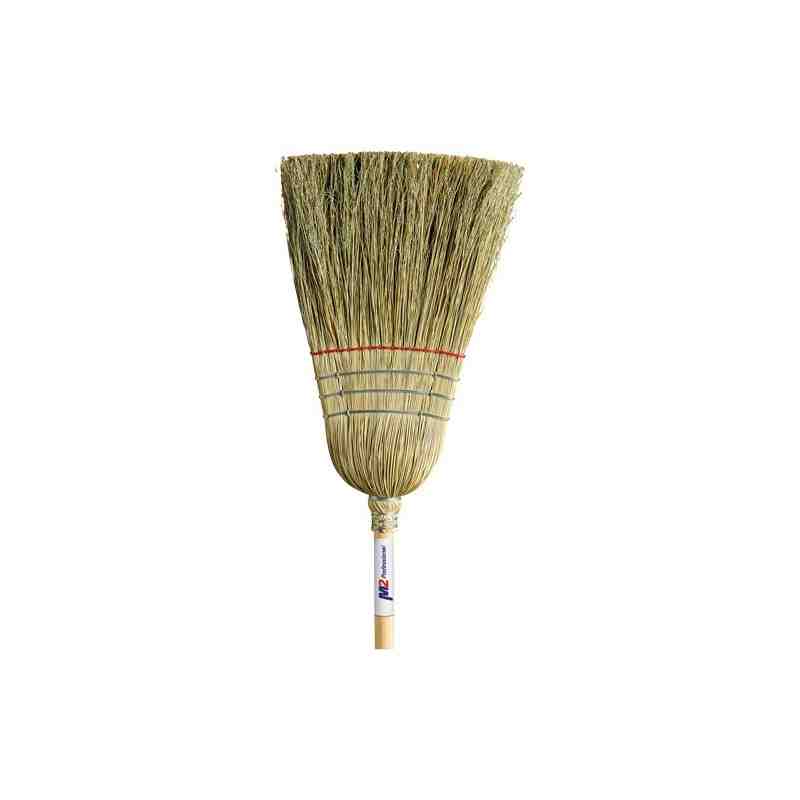 Heavy-Duty Corn Broom, 1-String, Wood Handle - [Cleaning Supplies Canada Discounts] - BC-110 - [DefendUse.com]