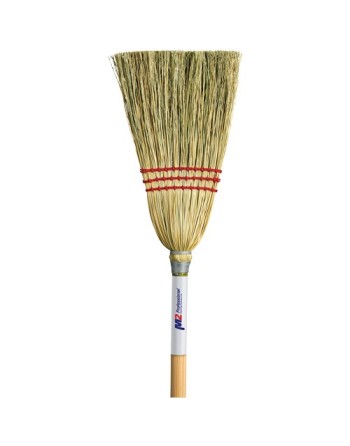 Lobby Corn Broom, 3-String, Wood Handle - [Cleaning Supplies Canada Discounts] - BC-103 - [DefendUse.com]