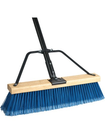 Ryno Push Broom with Braced Handle, 36", Fine, PVC Bristles - [Cleaning Supplies Canada Discounts] - PB-810-BT36 - [DefendUse.co