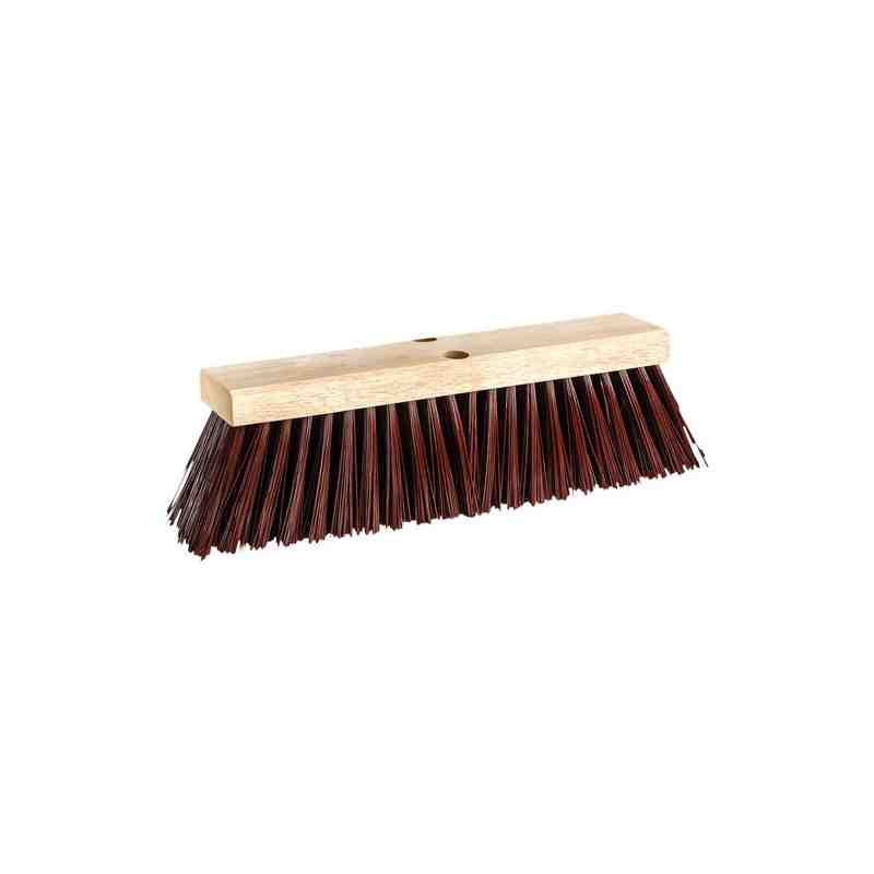 Barn & Street Push Broom, 16", X-Coarse, Polypropylene Bristles - [Cleaning Supplies Canada Discounts] - PB-ST16 - [DefendUse.co