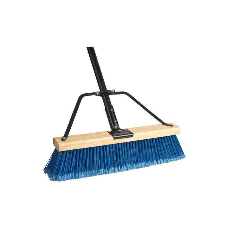 Ryno Push Broom with Braced Handle, 24", Fine, PVC Bristles - [Cleaning Supplies Canada Discounts] - PB-810-BT24 - [DefendUse.co