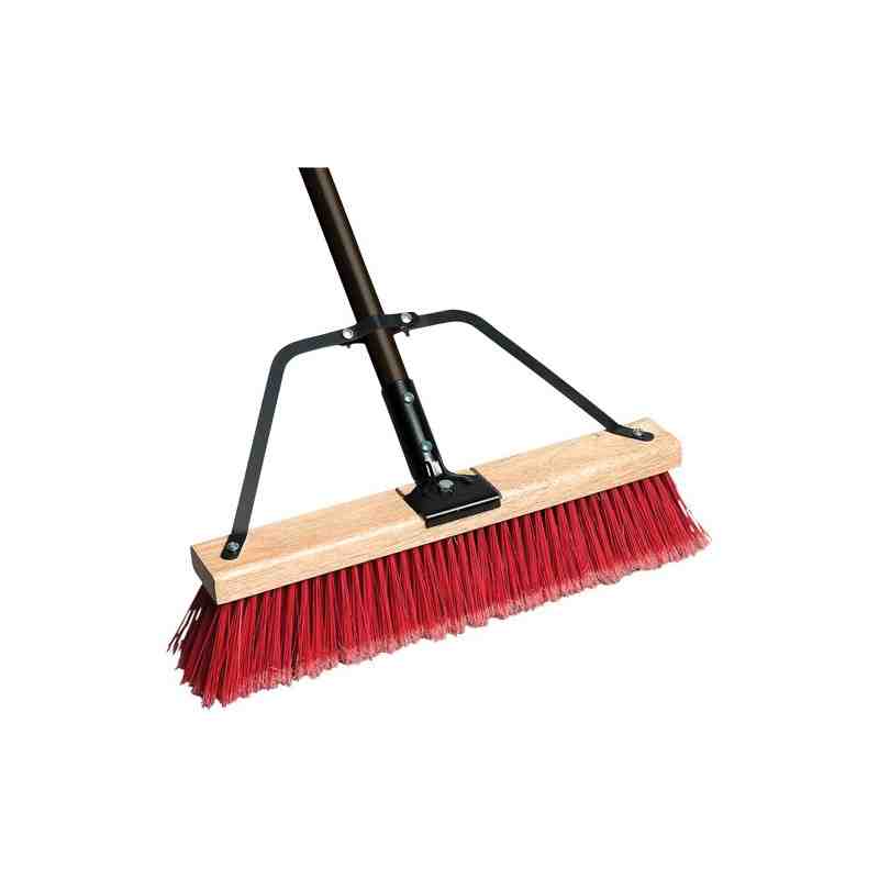 Ryno Push Broom with Braced Handle, 36", Medium, PVC Bristles - [Cleaning Supplies Canada Discounts] - PB-800-RB36 - [DefendUse.