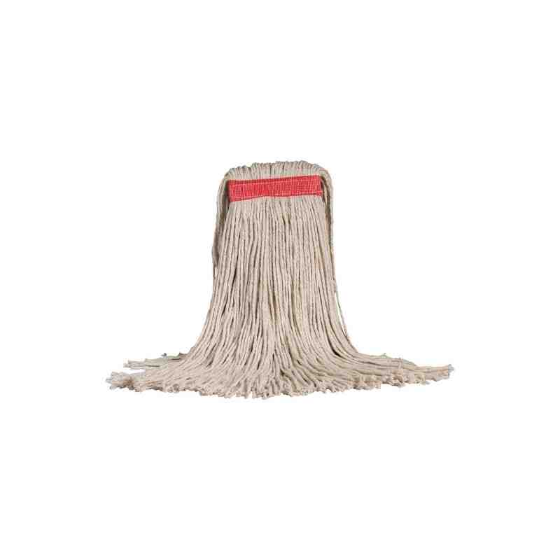 Cotton-Pro™ Wet Mop, Cotton, 12 oz., Cut Style,Type: General Use,Band Width: Narrow,Band Colour: Red - [Cleaning Supplies Canada