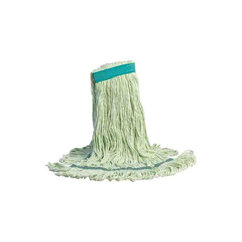 MicroPet™ Eco Series Mop, Microfibre, Loop Style,Colour: Green & White,Head Band Coating: PVC - [Cleaning Supplies Canada Discou