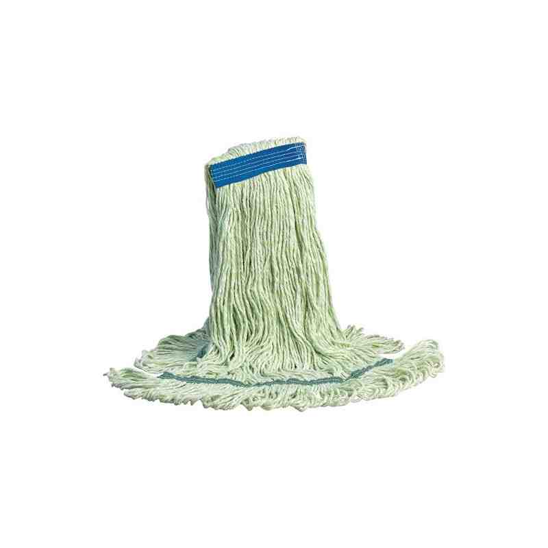 MicroPet™ Eco Series Mop, Microfibre, Loop Style,Colour: Green & White,Head Band Coating: PVC - [Cleaning Supplies Canada Discou