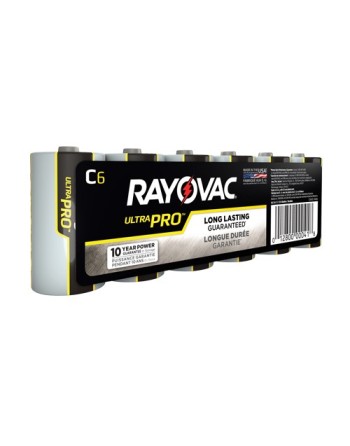 RAYOVAC ALC6J Ultra PROª Industrial Batteries, C, 1.5 V, Pack of 6, Case of 12 - [DefendUse.com] - ALC6J - Rayovac Batteries/Lam