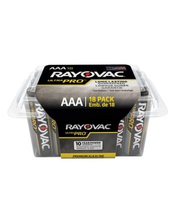 RAYOVAC ALAAA18PPJ Ultra PROª Industrial Batteries, AAA, 1.5 V, 18 Pack, Case of 12 - [DefendUse.com] - ALAAA18PPJ - Rayovac Bat