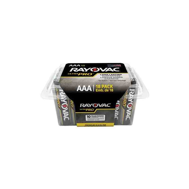 RAYOVAC ALAAA18PPJ Ultra PROª Industrial Batteries, AAA, 1.5 V, 18 Pack, Case of 12 - [DefendUse.com] - ALAAA18PPJ - Rayovac Bat