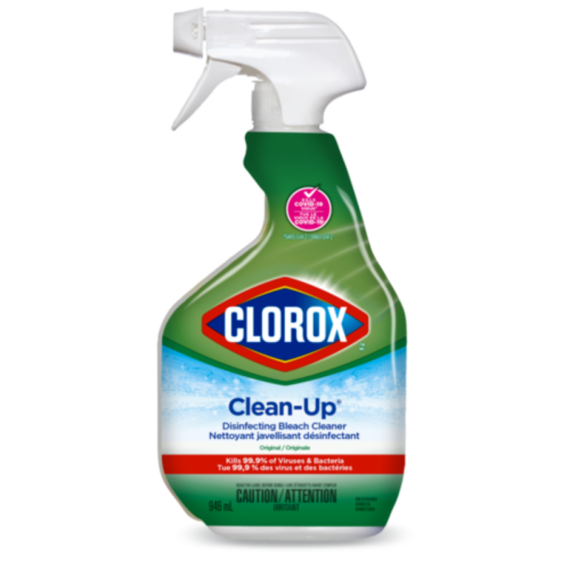 CLOROX 01402 Clean-Up® Disinfecting Bleach Cleaner Spray, 946 mL, Case of 12 - [DefendUse.com] - 01402 - Clorox® Cleaning & Disi