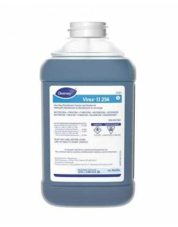 Virex II 256 One Step Disinfectant, Cleaner, Deodorant, Blue, 2.5L, 2/Case - 1