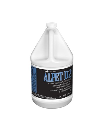 AVMOR 1145278001 ALPET D2 No Rinse Hard Surface Sanitizer (Alcohol-Based), Case of 4, 4L - [DefendUse.com] - 1145278001 - Avmor