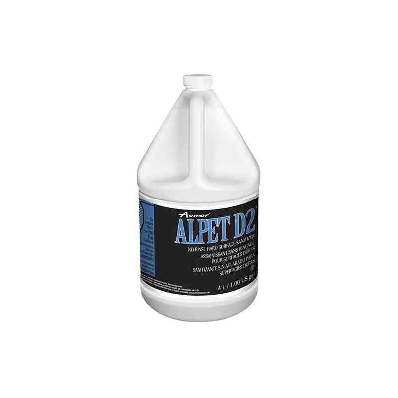 AVMOR 1145278001 ALPET D2 No Rinse Hard Surface Sanitizer (Alcohol-Based), Case of 4, 4L - [DefendUse.com] - 1145278001 - Avmor