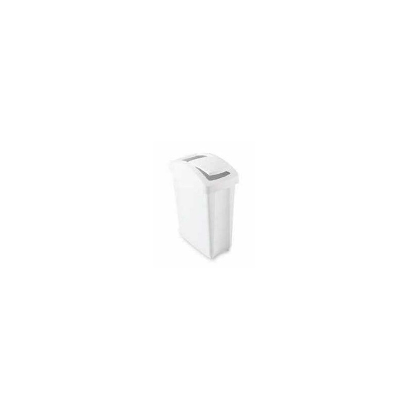 Rubbermaid Housewares, Vanity Swing Top Wastebasket 12L - White, Case of 4 - [Cleaning Supplies Canada Discounts] - 4513-00-WHT 