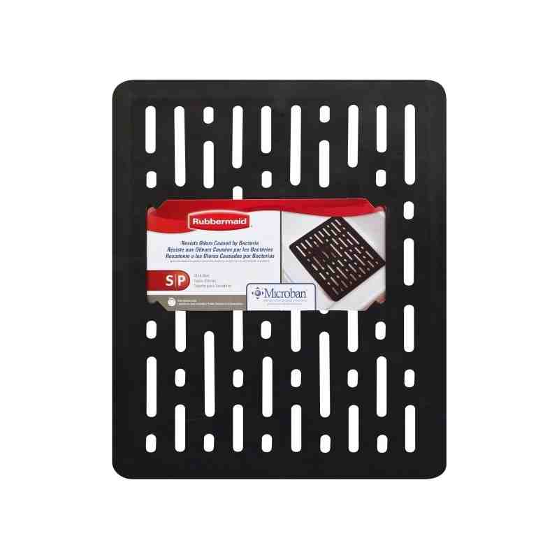 Rubbermaid Housewares, Small Sink Mat with Microban - Black, Case of 6 - [Cleaning Supplies Canada Discounts] - 1G17-06-BLA - [D