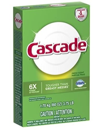 Cascade 37000-95788 Powder Dishwasher Detergent, Fresh Scent, 1.7 kg, Case of 6 - [DefendUse.com] - 10037000957888 - Cascade®
