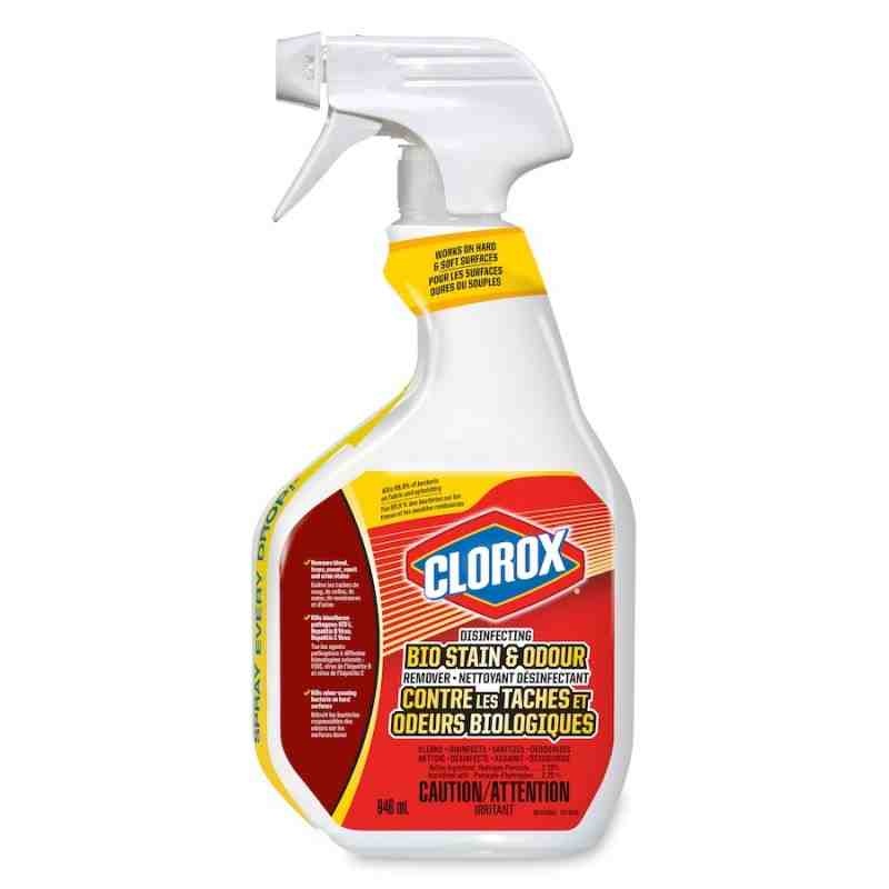 Clorox 01693 Biostain & Odor Remover Spray, Trigger Spray, 946 mL, Case of 9 - [DefendUse.com] - 01693-10055500016935 - Clorox® 