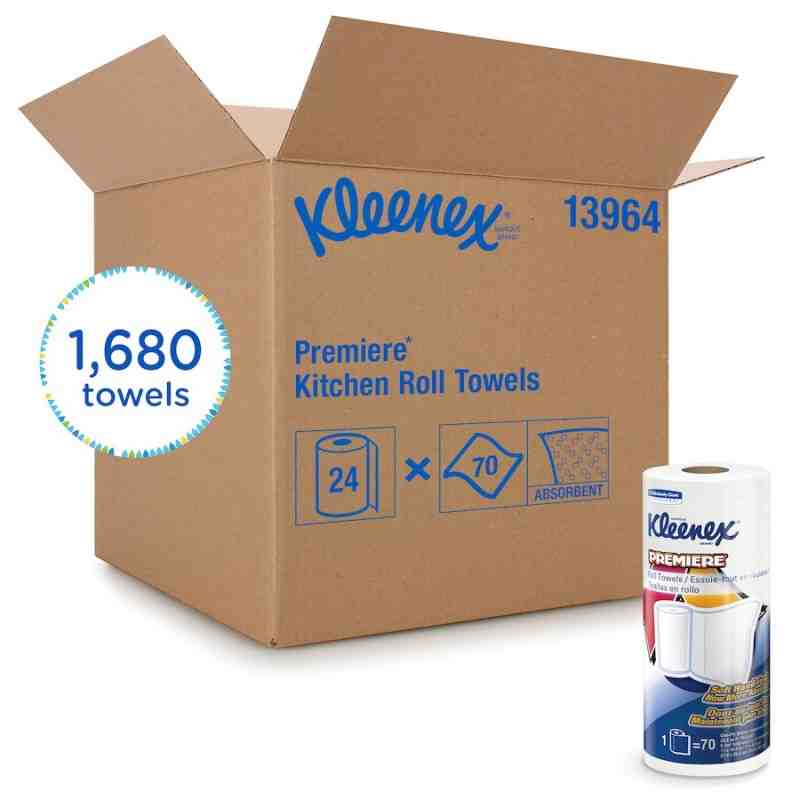 Kleenex® Premiere Kitchen Roll Towel, 1 Ply, 24 Rolls/Case - [DefendUse.com] - 13964 - Kleenex®