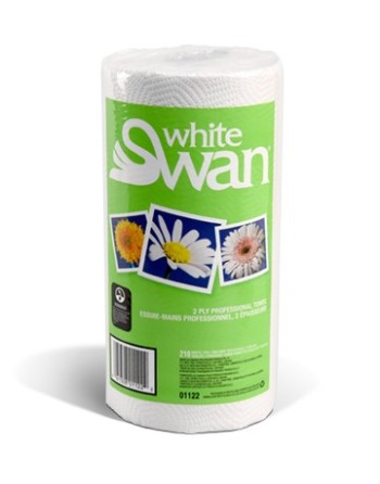 White Swan® 01122 Professional Towel, 210 sheets, 12 Pack/Case, Made in Canada - [DefendUse.com] - 01122 - White Swan®