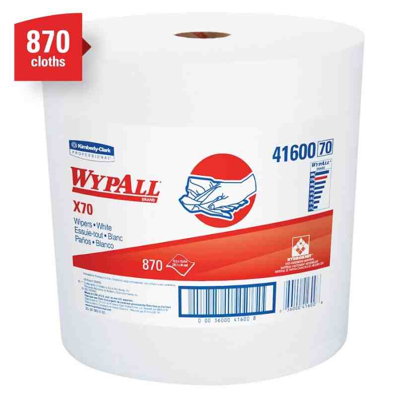 WypAll® X70 Cloth Jumbo Roll, White, 1 Roll/Case, 870 Sheets/Roll - [DefendUse.com] - 41600 - WYPALL® Wipes